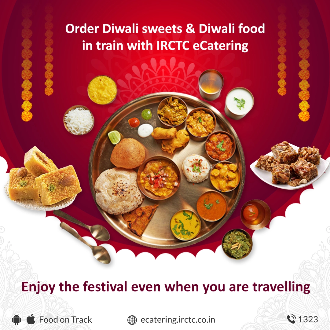 Order Diwali sweets _ Diwali food in train with IRCTC eCatering